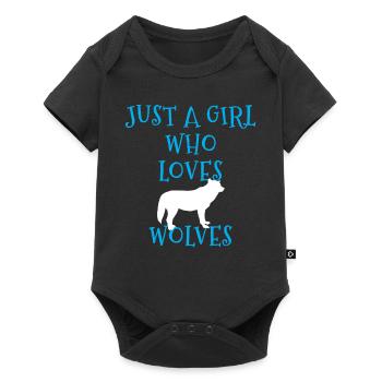 loups loup - Body à manches courtes Premium Bébé - noir - Devant