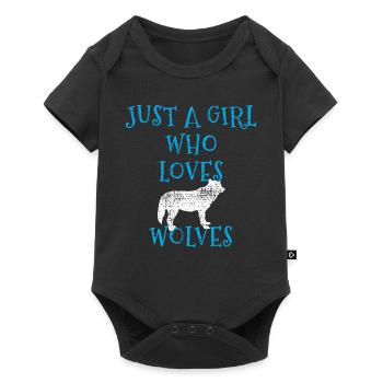 Wölfe Wolf - Baby Premium Kurzarmbody - Schwarz - Vorne