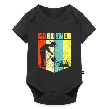 Gärtner - Baby Premium Kurzarmbody - Schwarz - Vorne