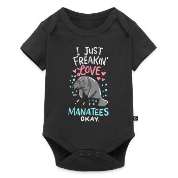 manatee - Baby Premium short-sleeve bodysuit - black - Front