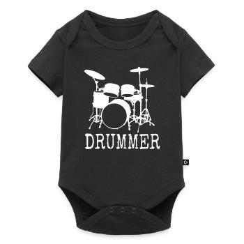 Batterie batteur cadeau de batteur - Body à manches courtes Premium Bébé - noir - Devant