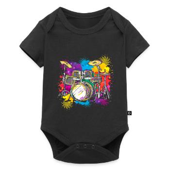 Percussion musical instrument - Baby Premium short-sleeve bodysuit - black - Front