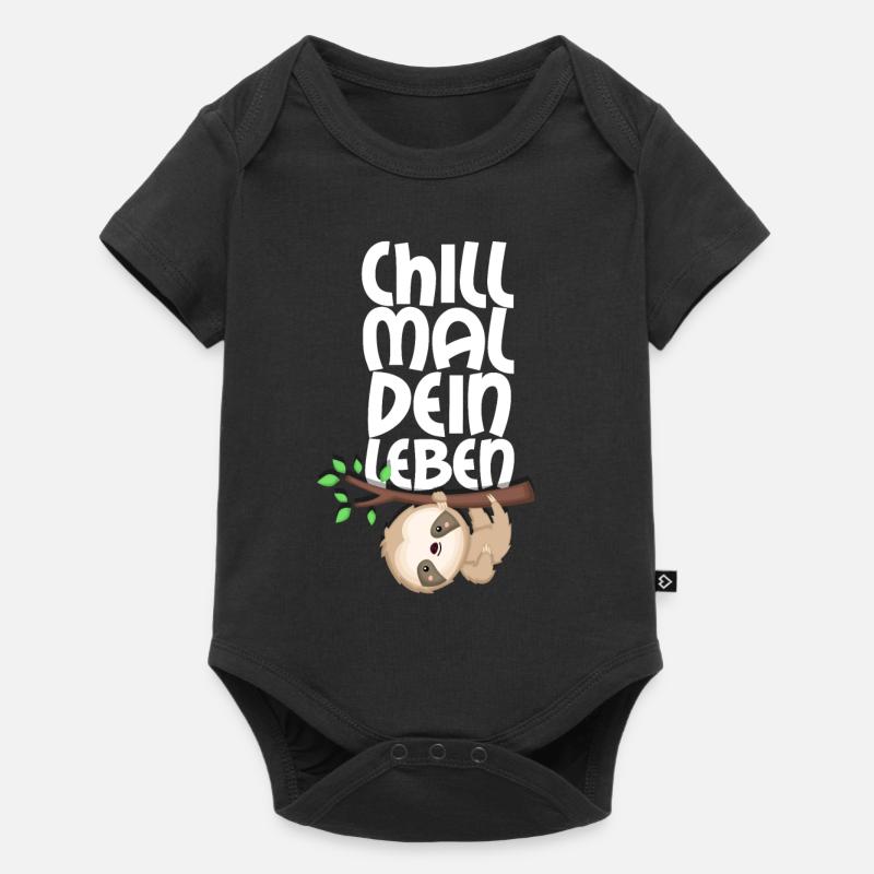 Faultier - Baby Premium Kurzarmbody - Schwarz