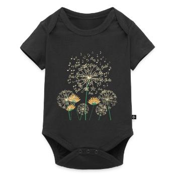 Flute dandelion - Baby Premium short-sleeve bodysuit - black - Front