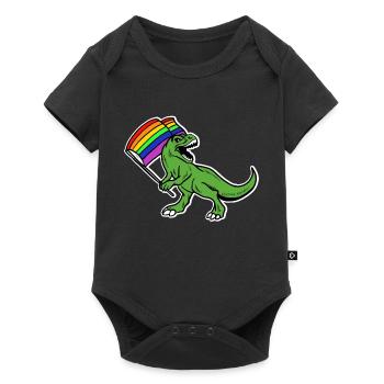 LGBT Dinosaur Gay Pride Chemise Cadeau Gay - Body à manches courtes Premium Bébé - noir - Devant