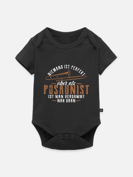 Posaune Trombone Posaunisten Musiker Blasorchester - Baby Premium Kurzarmbody - Schwarz
