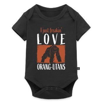 Orangutan Monkey - Baby Premium short-sleeve bodysuit - black - Front