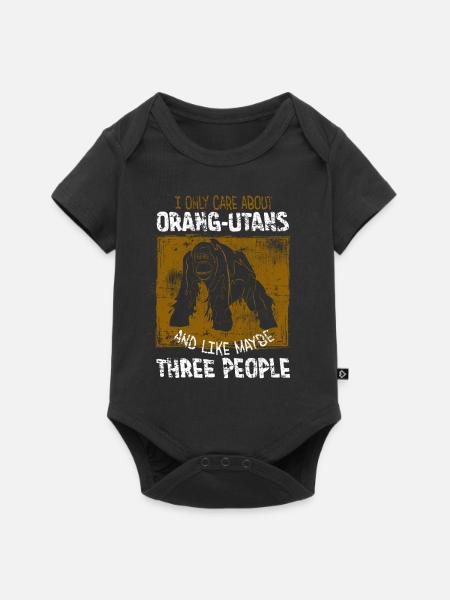 Orang Utan - Baby Premium Kurzarmbody - Schwarz