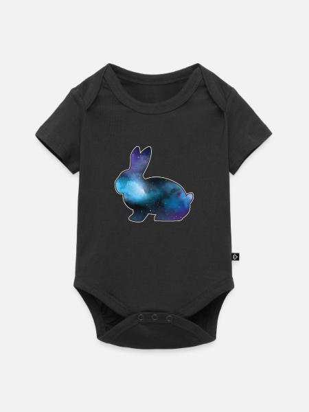 Rabbit Cute Animals Bunnies Hare Wildlife Nature - Baby Premium short-sleeve bodysuit - black