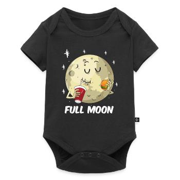 Full moon full moon gift fast food moon stars - Baby Premium short-sleeve bodysuit - black - Front