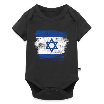 Israel Flag - Baby Premium short-sleeve bodysuit - black - Front