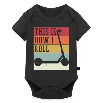 E-Roller - Baby Premium Kurzarmbody - Schwarz - Vorne