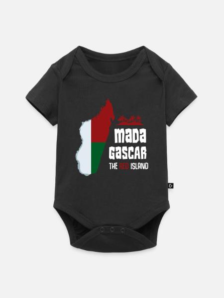 Madagaskar - Baby Premium Kurzarmbody - Schwarz
