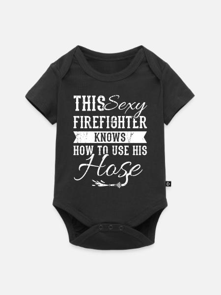 Feuerwehr - Baby Premium Kurzarmbody - Schwarz