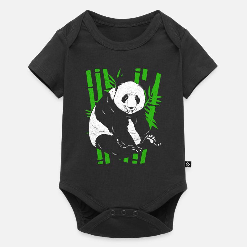 Panda - Body à manches courtes Premium Bébé - noir