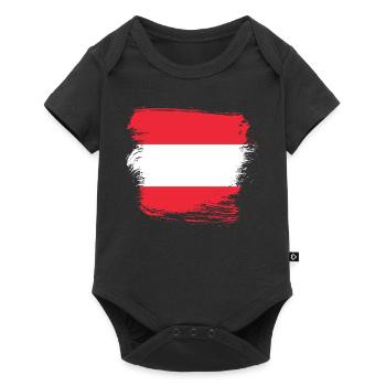 Drapeau de l’Autriche - Body à manches courtes Premium Bébé - noir - Devant