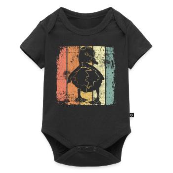 Entchen Baby Ente - Baby Premium Kurzarmbody - Schwarz - Vorne