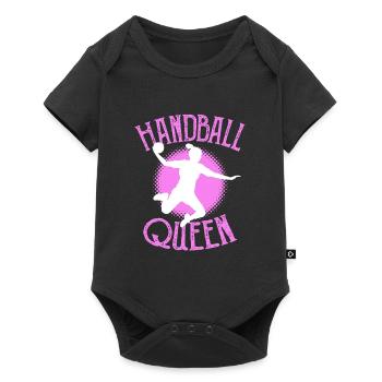 Handball fille reine sport - Body à manches courtes Premium Bébé - noir - Devant