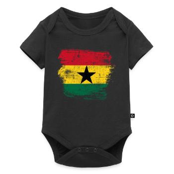 Ghana Flag - Baby Premium short-sleeve bodysuit - black - Front