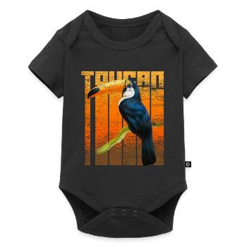 Tukan Südamerika - Baby Premium Kurzarmbody - Schwarz - Vorne