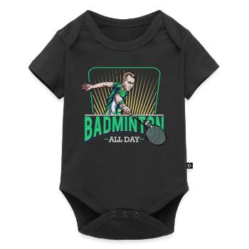 Badminton - Baby Premium short-sleeve bodysuit - black - Front