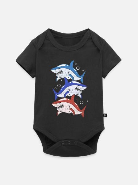 Hai - Baby Premium Kurzarmbody - Schwarz