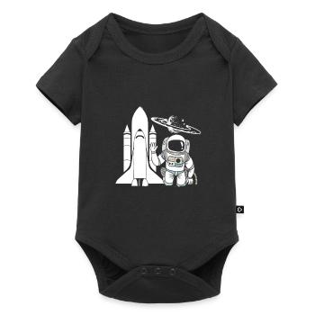 Astronaut Rocket Space Galaxy Gift - Baby Premium short-sleeve bodysuit - black - Front