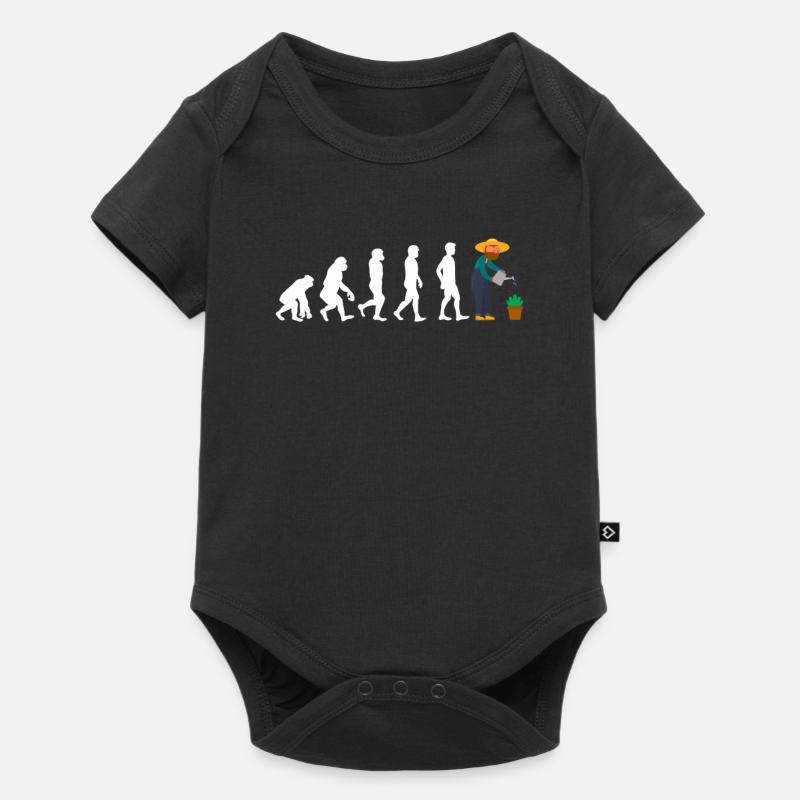 Gärtner Evolution Garten Pflege Gießkanne Rasen - Baby Premium Kurzarmbody - Schwarz