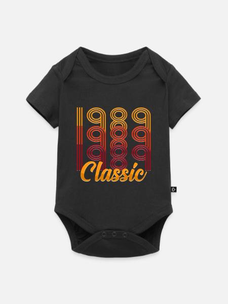 1989 - Baby Premium Kurzarmbody - Schwarz