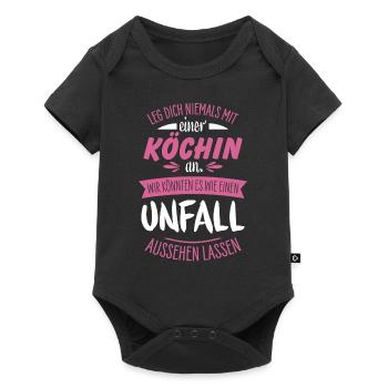 Köchin - Baby Premium Kurzarmbody - Schwarz - Vorne