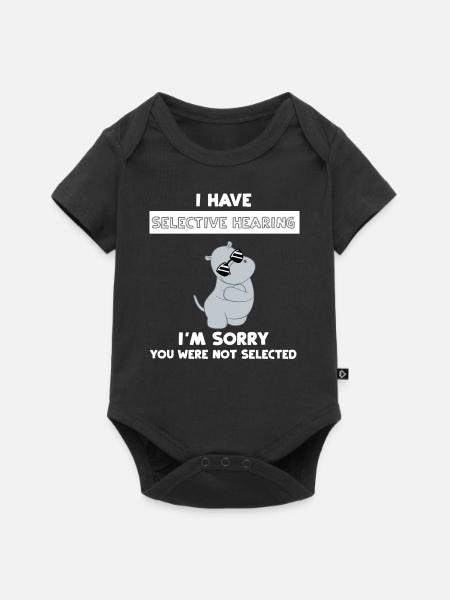 Flusspferd – Hippopotamus - Hippo - Sarkasmus - Baby Premium Kurzarmbody - Schwarz