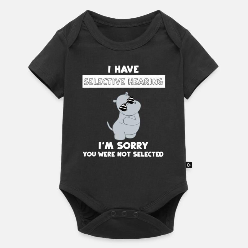 Hippopotame - Hippopotame - Hippopotame - Sarcasme - Body à manches courtes Premium Bébé - noir