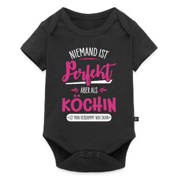 Köchin - Baby Premium Kurzarmbody - Schwarz - Vorne