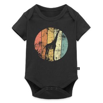 Giraffe retro - Baby Premium short-sleeve bodysuit - black - Front