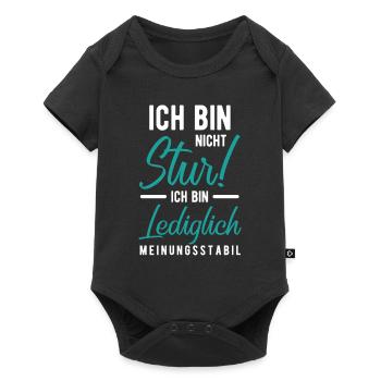 lustiger spruch - Baby Premium Kurzarmbody - Schwarz - Vorne