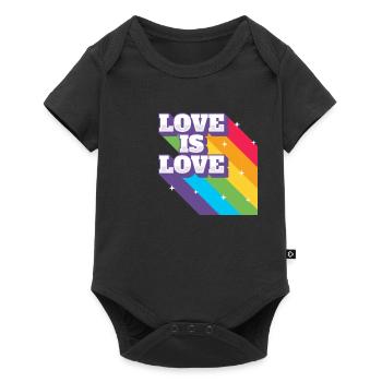 Regenbogen, LGBT, Rainbow, Gay Pride, Love - Baby Premium short-sleeve bodysuit - black - Front