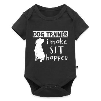 Hundeschule - Baby Premium Kurzarmbody - Schwarz - Vorne