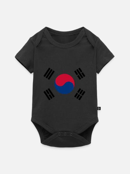 Korea - Baby Premium Kurzarmbody - Schwarz