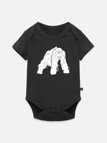 Orang Utan - Baby Premium Kurzarmbody - Schwarz