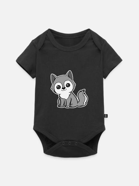 Sweet Wolf - Baby Premium Kurzarmbody - Schwarz