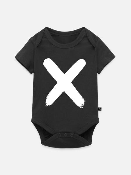 X - Baby Premium Kurzarmbody - Schwarz