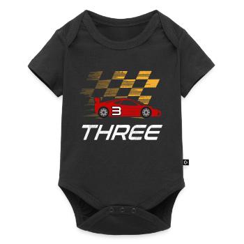 3rd Birthday Racing Car Gift 3 Years Race Driver - Baby Premium short-sleeve bodysuit - black - Front
