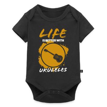 Ukulele - Body à manches courtes Premium Bébé - noir - Devant