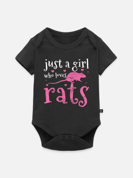 Ratte Ratten - Baby Premium Kurzarmbody - Schwarz