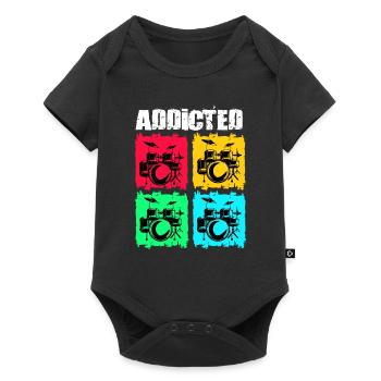 Drummer Drummer Music Instrument Drum Band - Baby Premium short-sleeve bodysuit - black - Front
