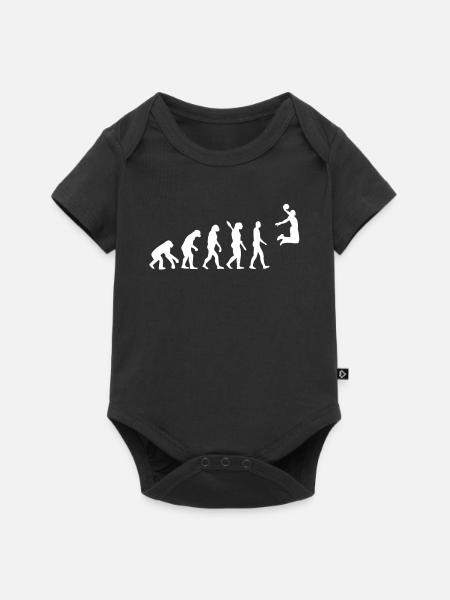 Basketball Evolution - Baby Premium Kurzarmbody - Schwarz