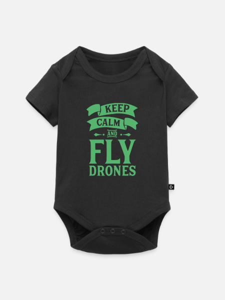 Dronen Dronen Dronen Dronen - Baby Premium Kurzarmbody - Schwarz