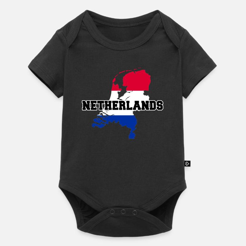 Pays-Bas Pays-Bas Pays-Bas - Body à manches courtes Premium Bébé - noir