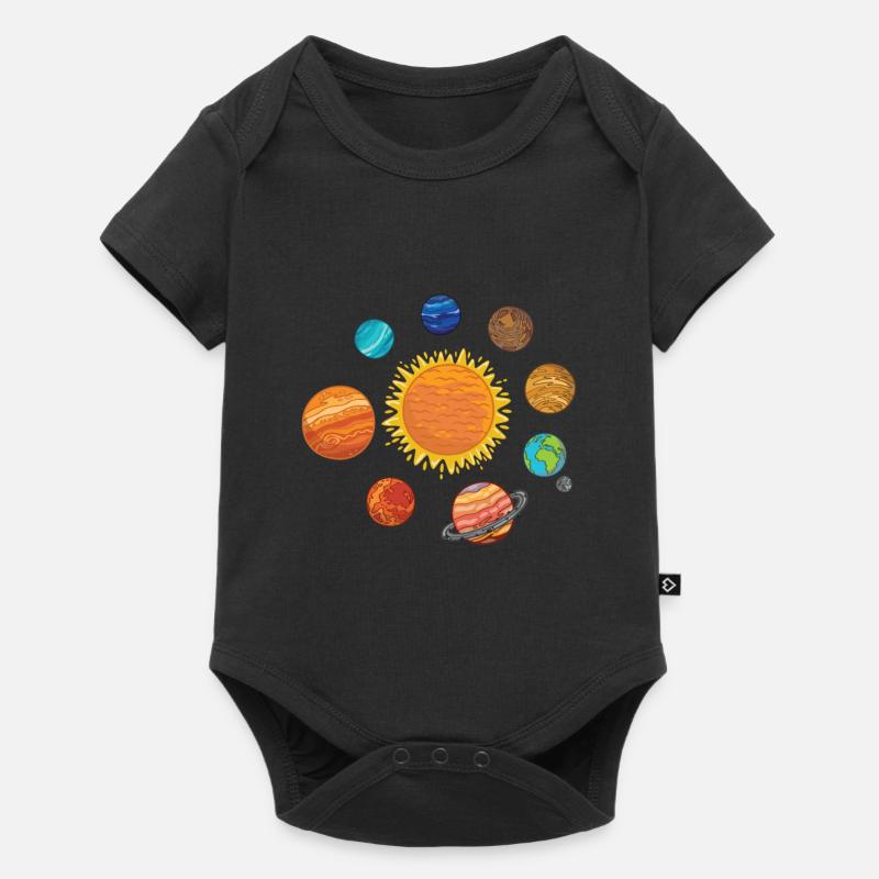 Planet Solar System Sun Logo Space - Baby Premium short-sleeve bodysuit - black