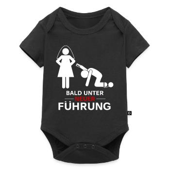 Bald unter neuer Führung, JGA Abend, Party on - Baby Premium Kurzarmbody - Schwarz - Vorne